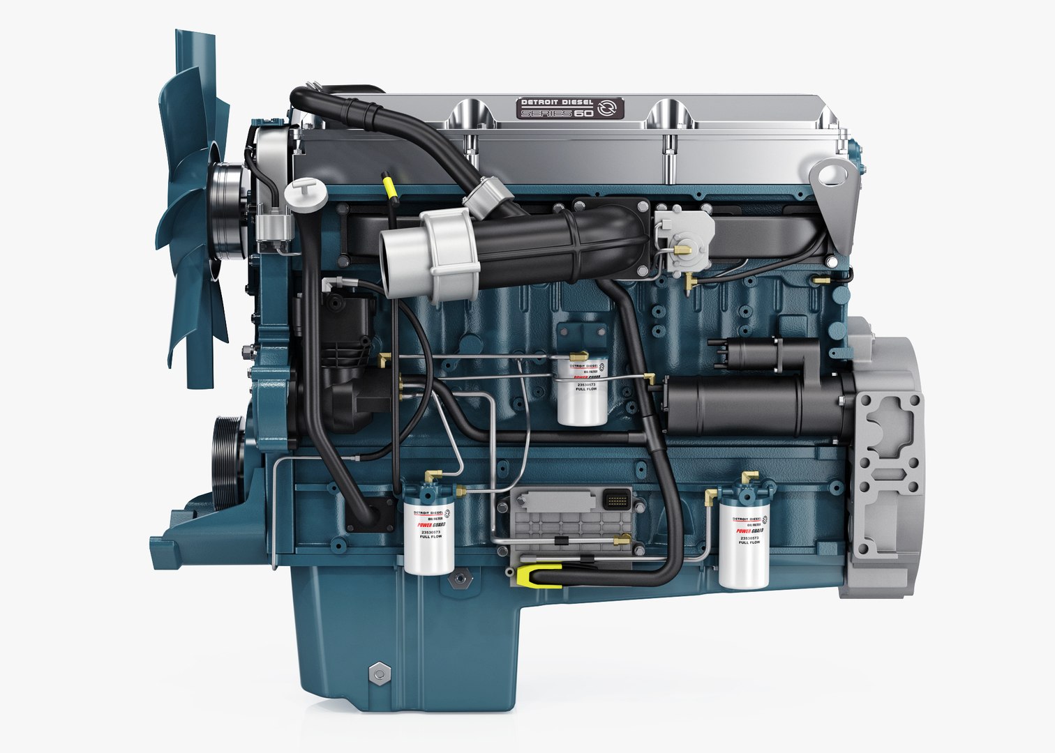 3D Model Detroit Diesel Series 60 TurboSquid 1293699
