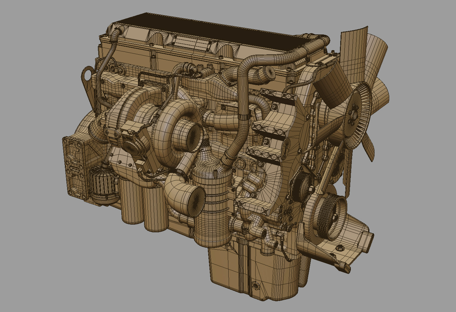 modelo 3d Motor diesel Detroit serie 60 - TurboSquid 1293699