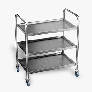 MedicalLab Cart - Game Ready PBR Low-poly 3D