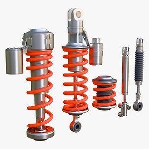Hydraulic Shock Absorber Set M1 3D model