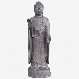 3D Buddha Ushiku Daibutsu PBR Low Poly