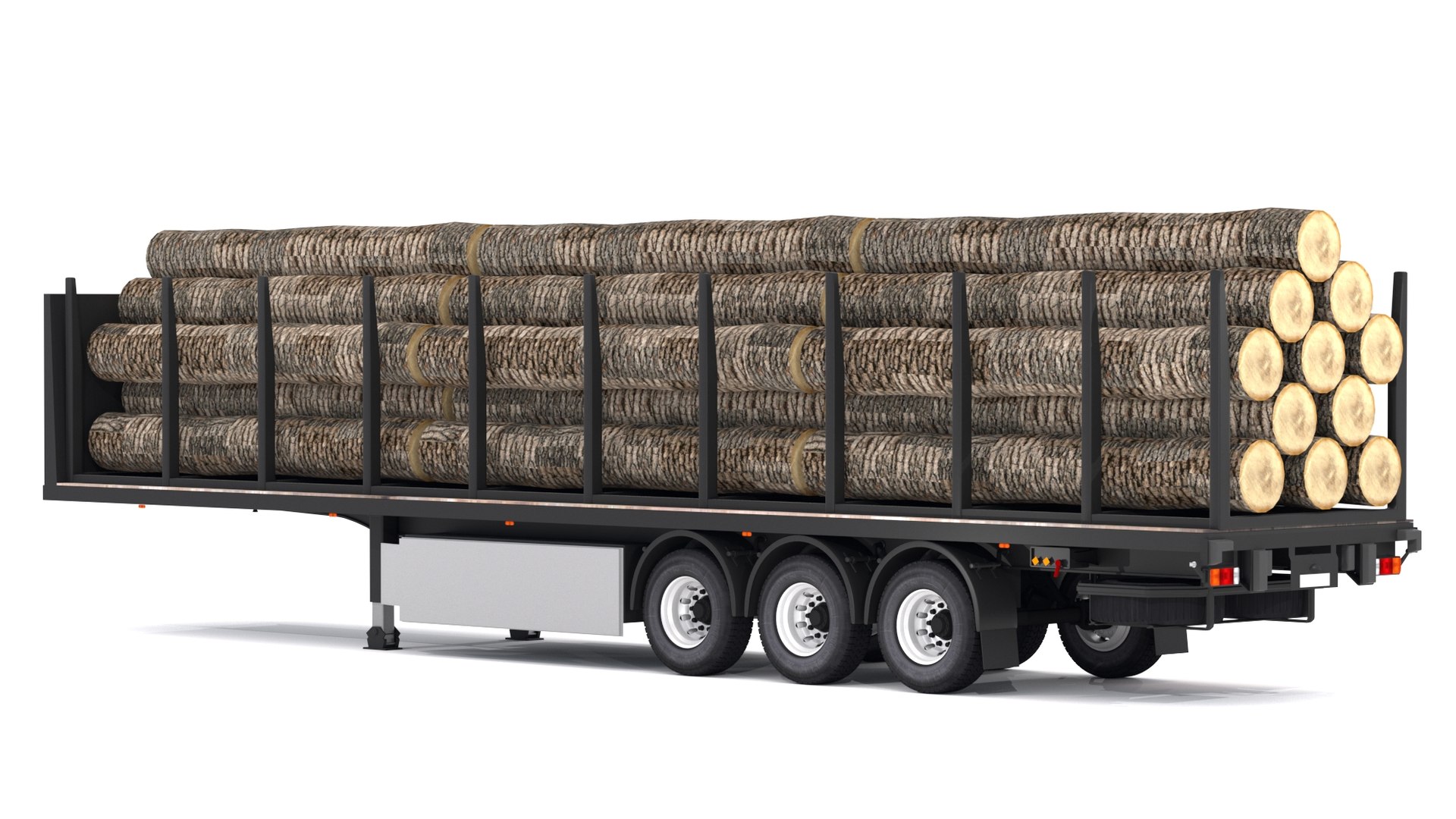 3D Model Timber Trailer - TurboSquid 1719425