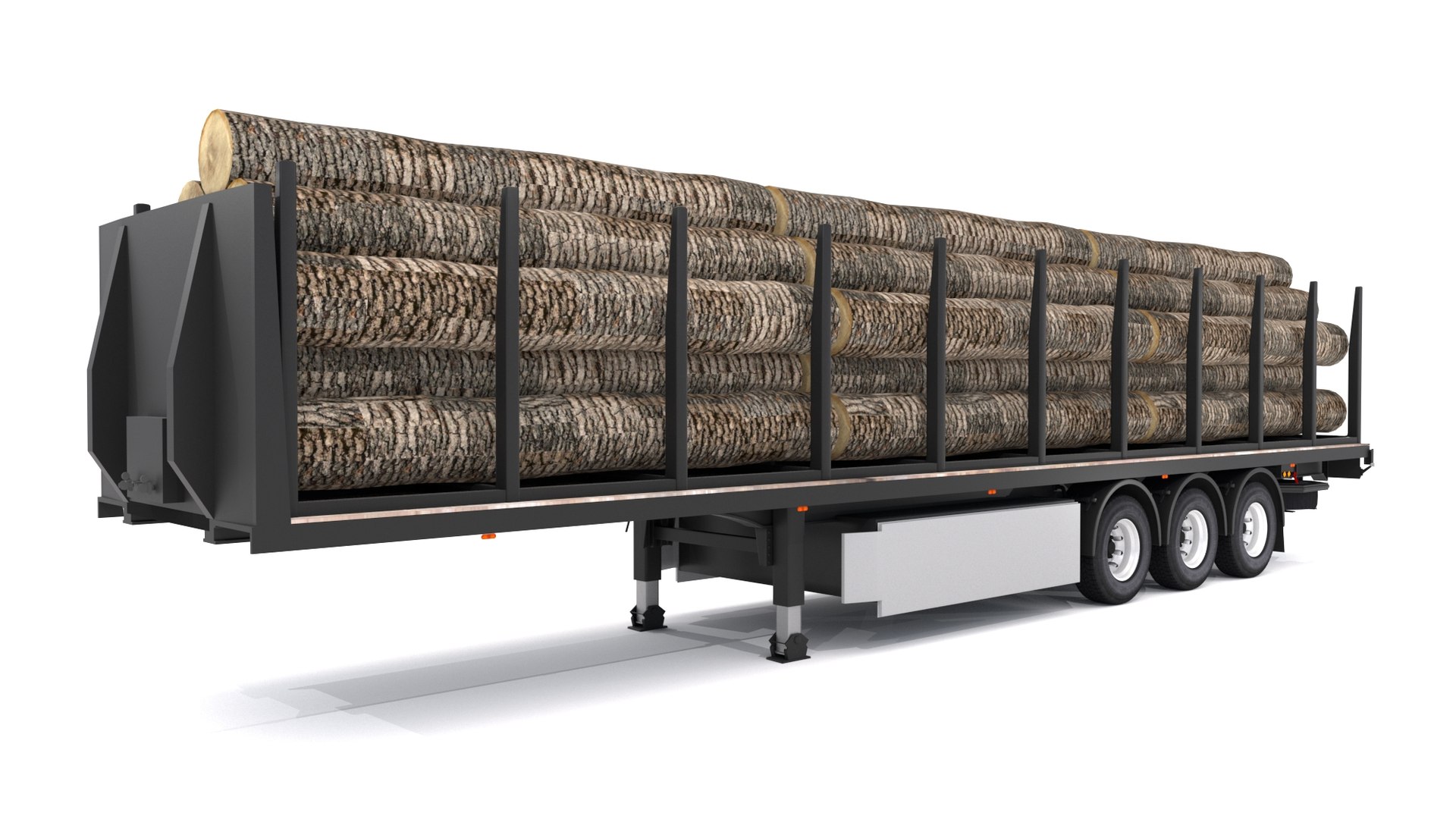3D Model Timber Trailer - TurboSquid 1719425
