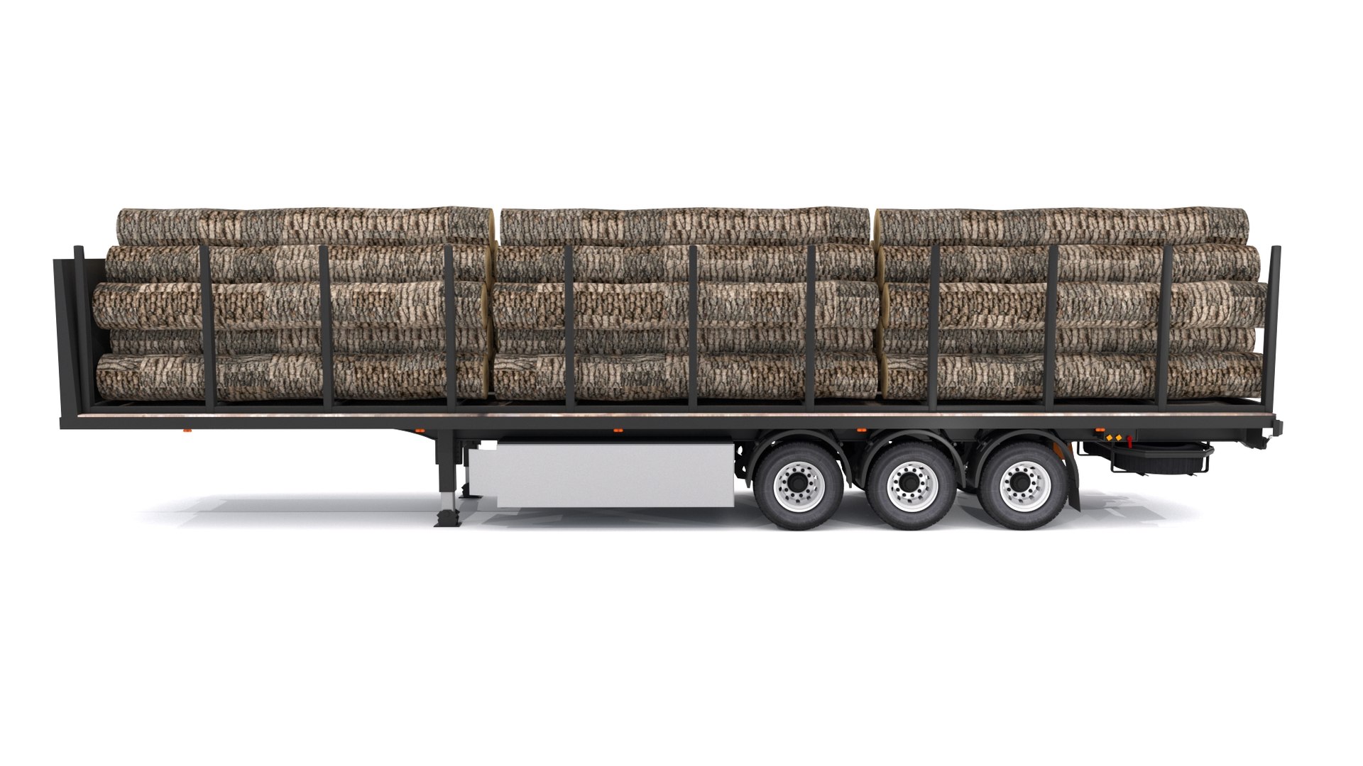 3D Model Timber Trailer - TurboSquid 1719425