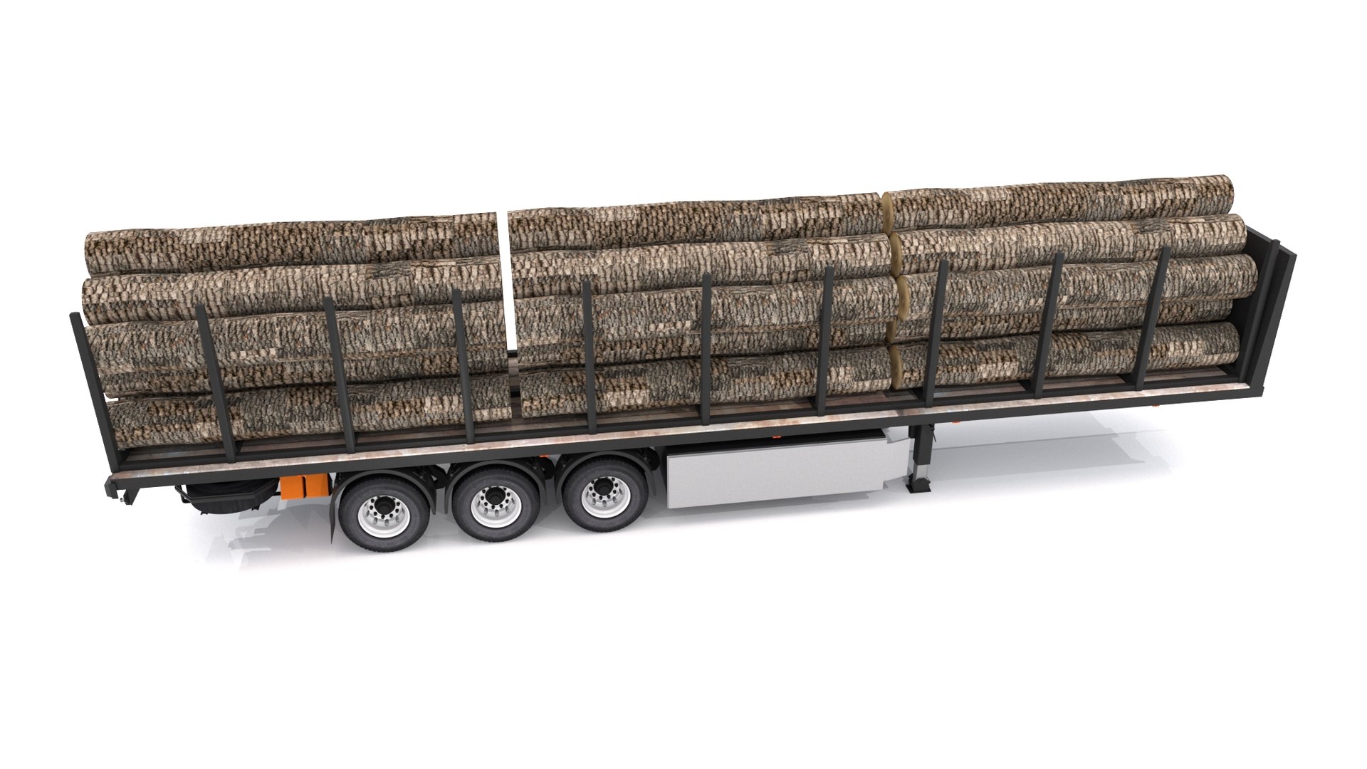 3D Model Timber Trailer - TurboSquid 1719425