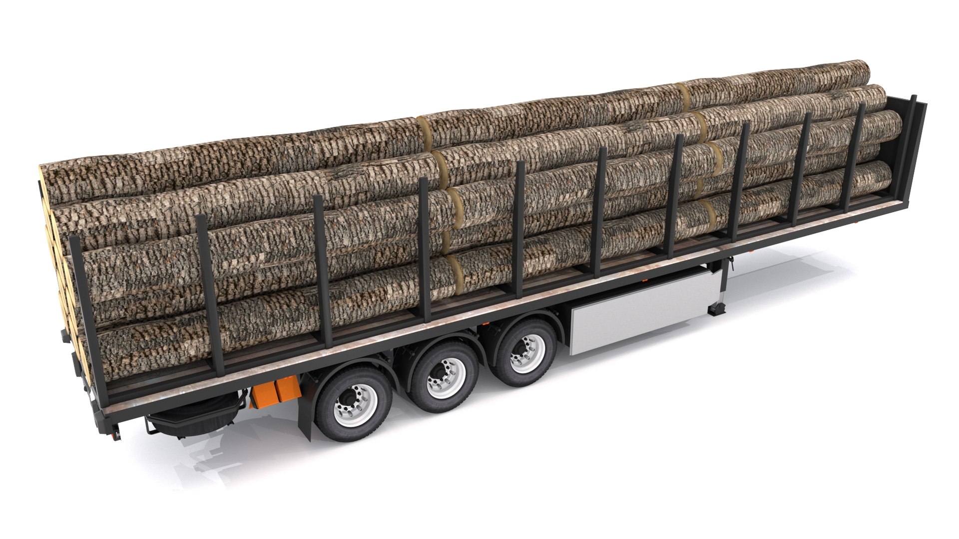 3D Model Timber Trailer - TurboSquid 1719425