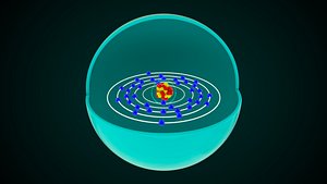 3D Zirconium Chemical Element model