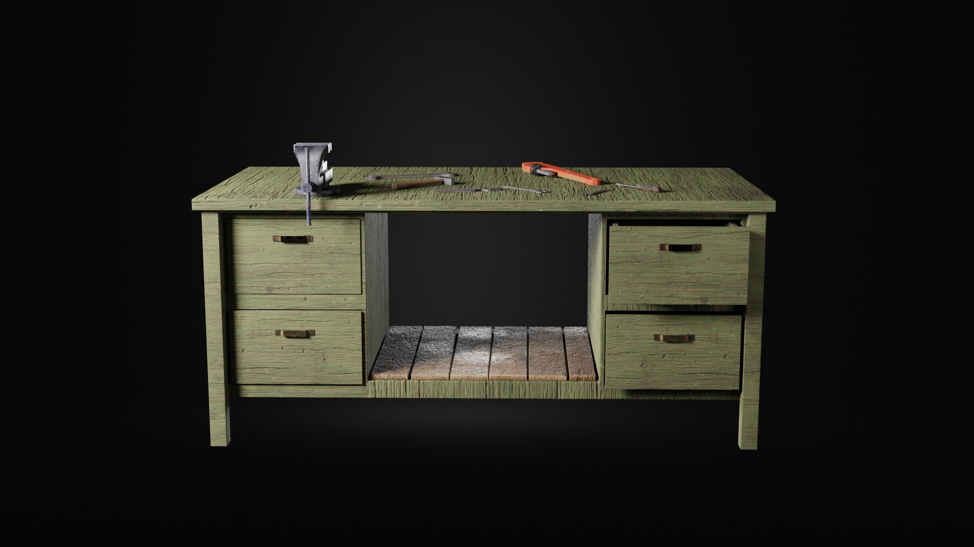 Low-Poly Workbench by Nikdox 3D model - TurboSquid 2075309