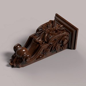 carved corbel cnc 3D model