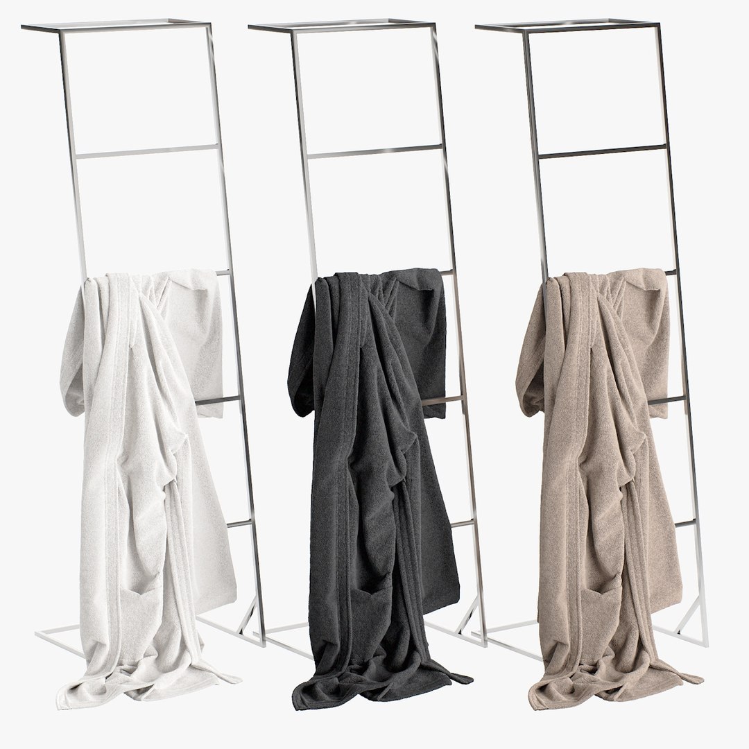 Bathrobe Hanging Set 07 3D Model TurboSquid 2004367