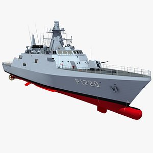 TCG AKHISAR Turkish Hisar-class offshore patrol vessel 3D