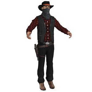 3d model wild west cowboy