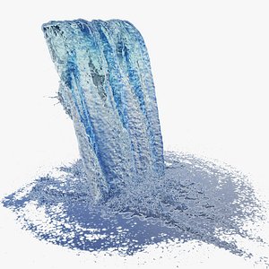 5m height Waterfall with Large Flow - Animation of 12s at 60fps model