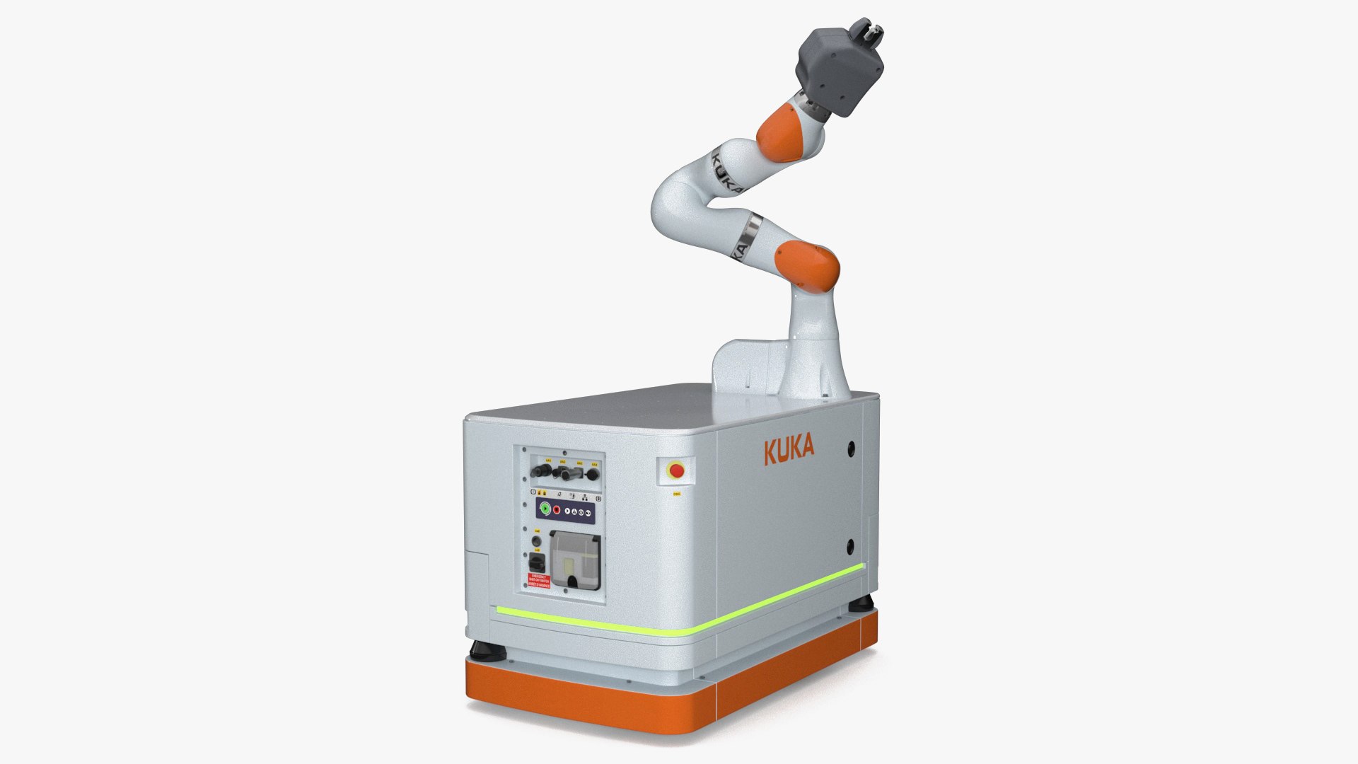 Autonomous Robot KUKA KMR Iiwa with Manipulator Rigged 3D model preview