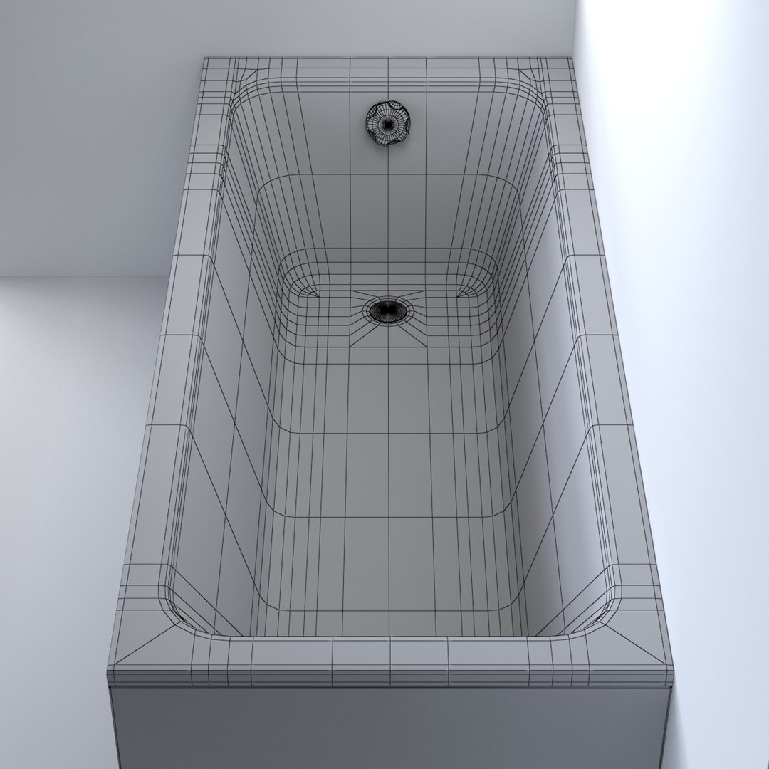 Photorealistic Duravit D-code Bathtub Obj