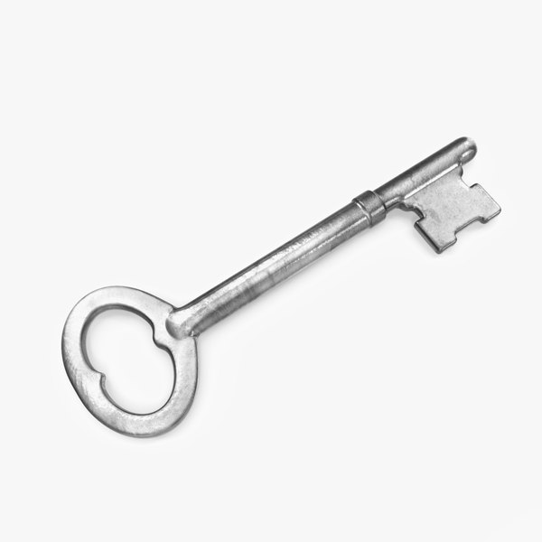 Vintage Skeleton Key Silver for 3D Print 3D