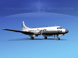 propellers convair military transport 3d obj