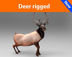 deer rigged 3d 3ds