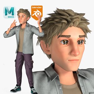 3D Cartoon Man - VV Rigged 3D Model