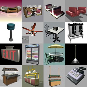 restaurant kit 3d model