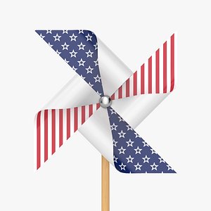 3D Pinwheel - USA Flag
