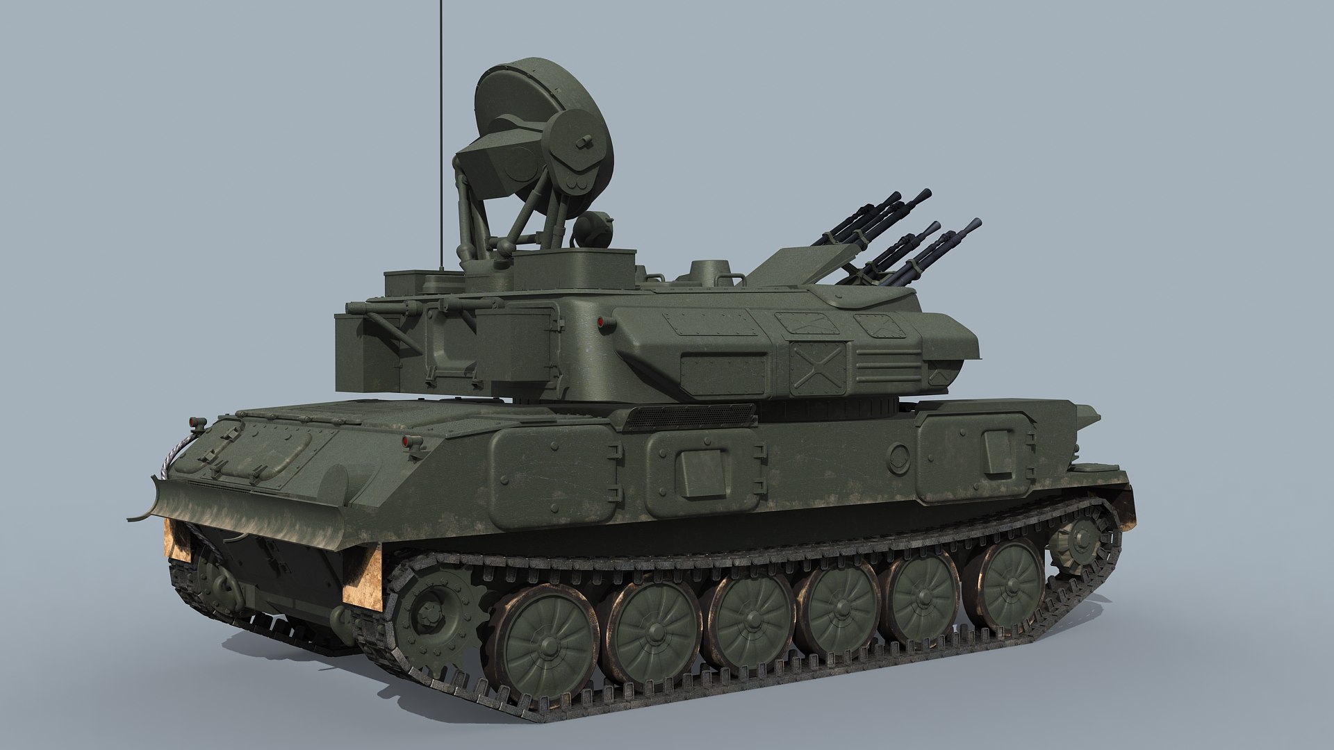 3d Model Russian Zsu-23-4 Shilka Zsu