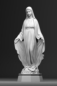 virgin mary statue 3D model