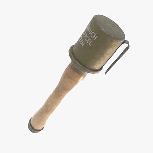 1ww stick grenade(1) 3D model