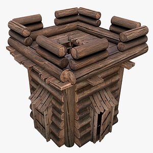 Medieval Wooden Tower 3D model