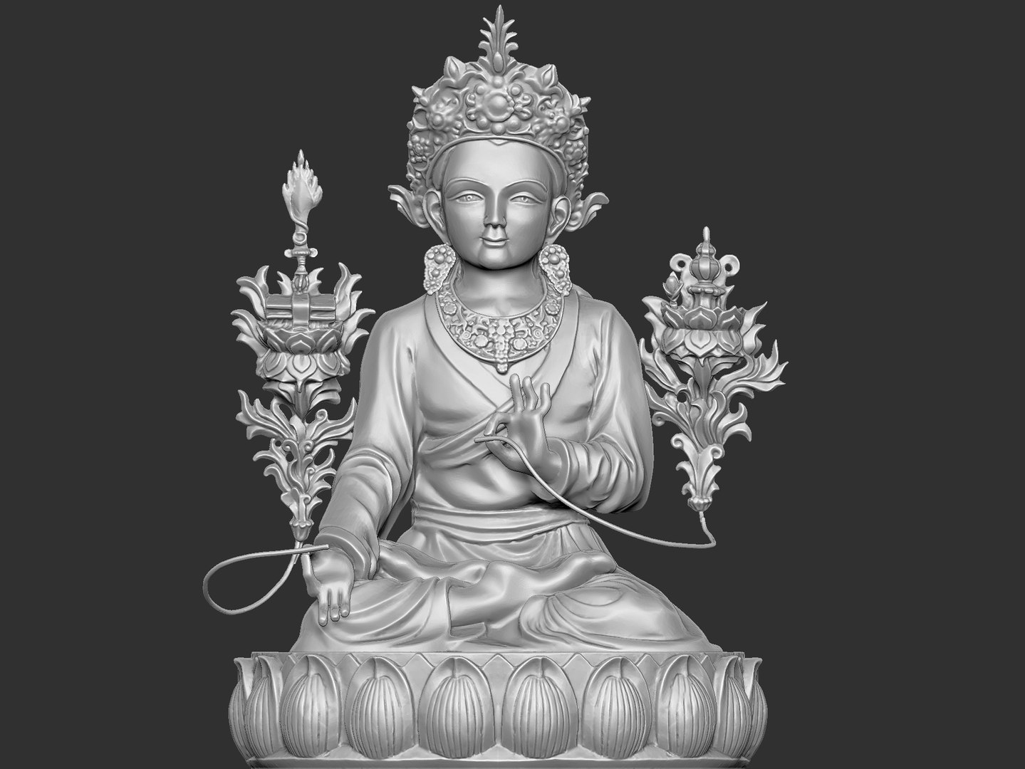 Tibetan buddha 2 3D model - TurboSquid 1821065