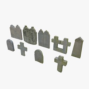 Old Tombstone Pack - 8K Textures model