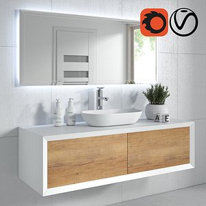 furniture mirror floor 3D