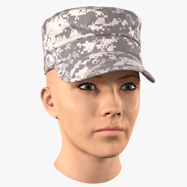 3D female soldier head model