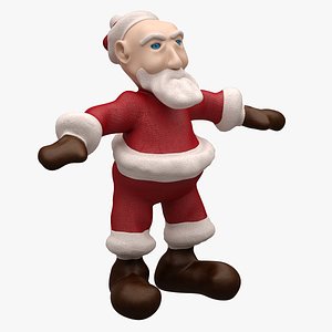 santa t-pose rigged 3d max