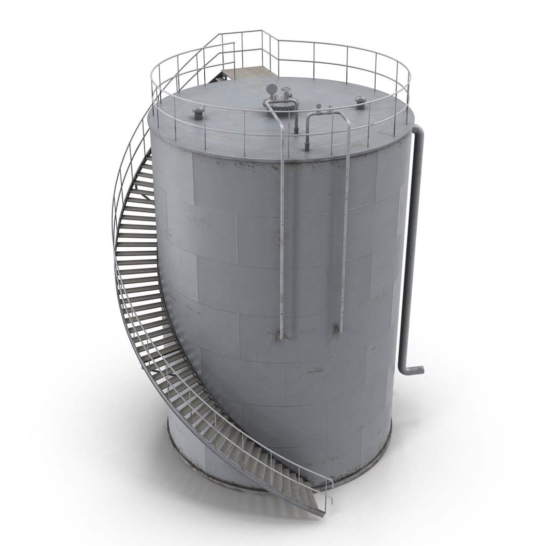 3d oil storage tank model