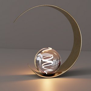 Luxury Brass Arch Lamp 3D model