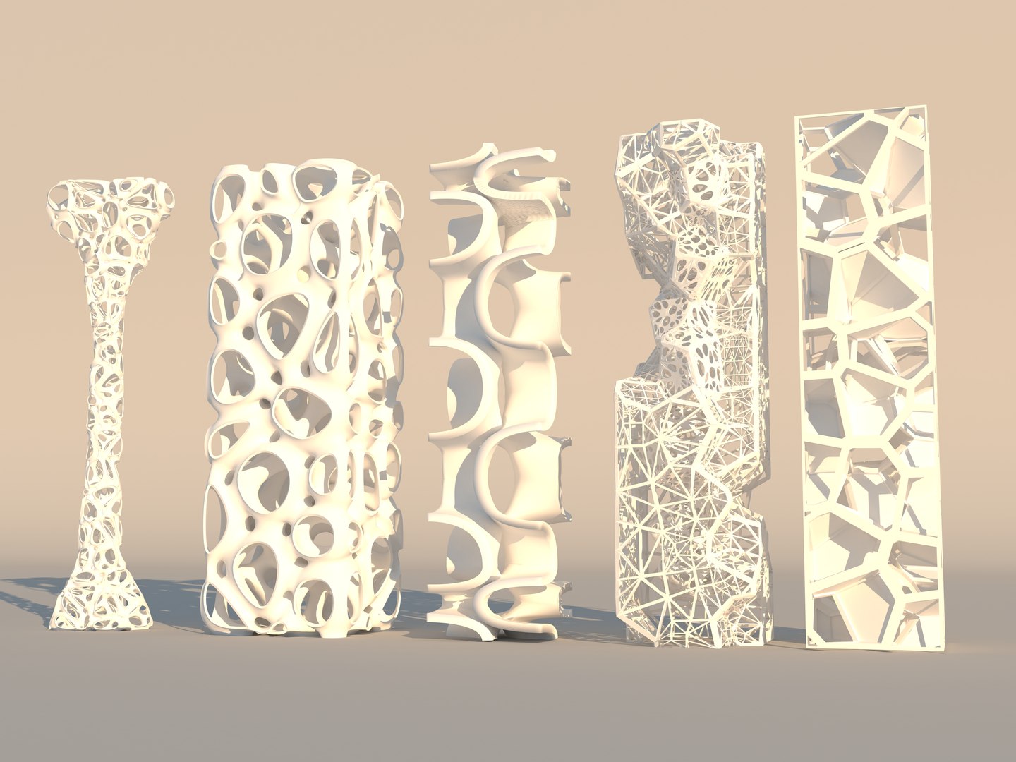 3d Model Twist Wormhole Column