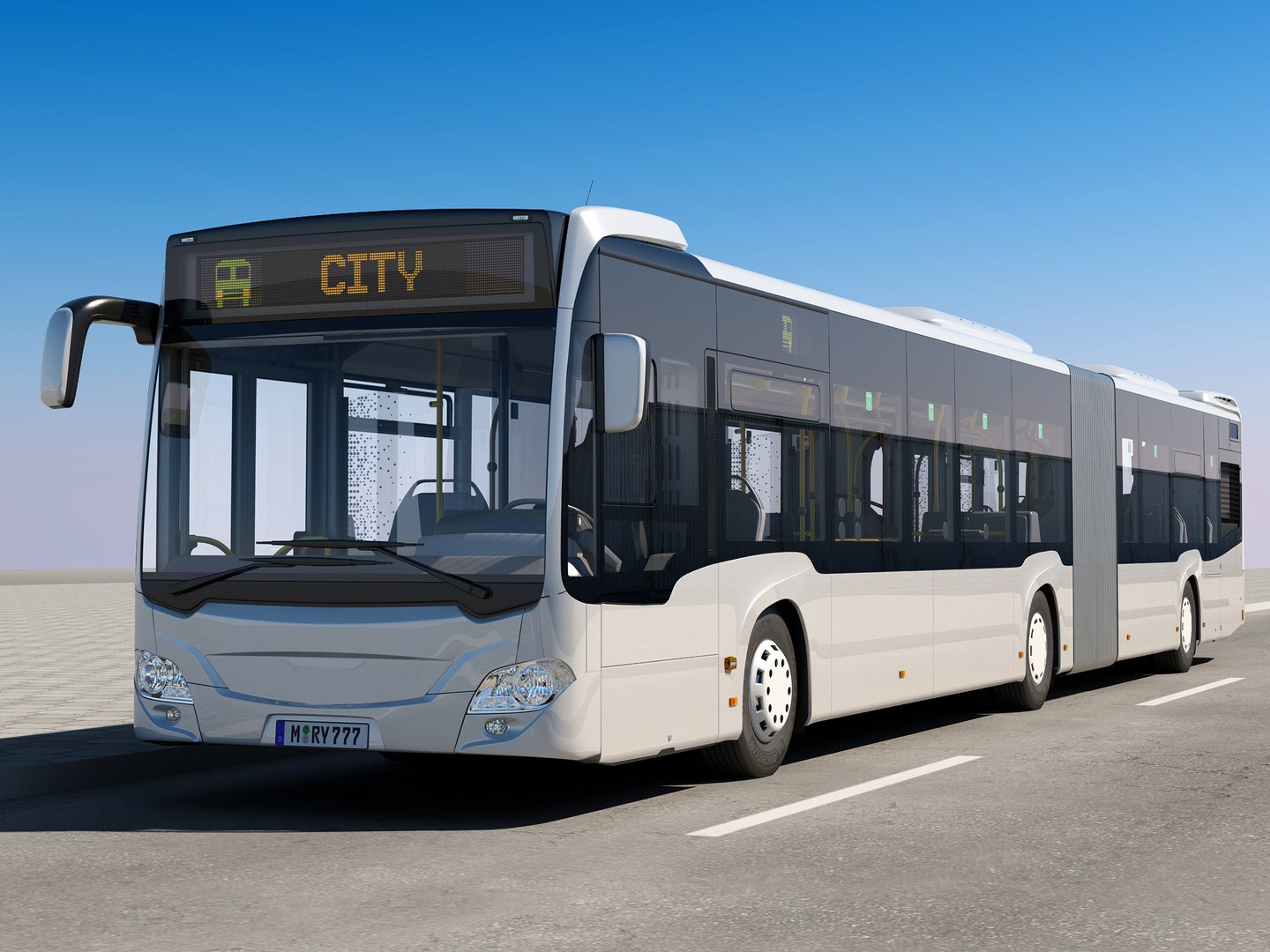 Articulated City Bus Model - TurboSquid 1475799