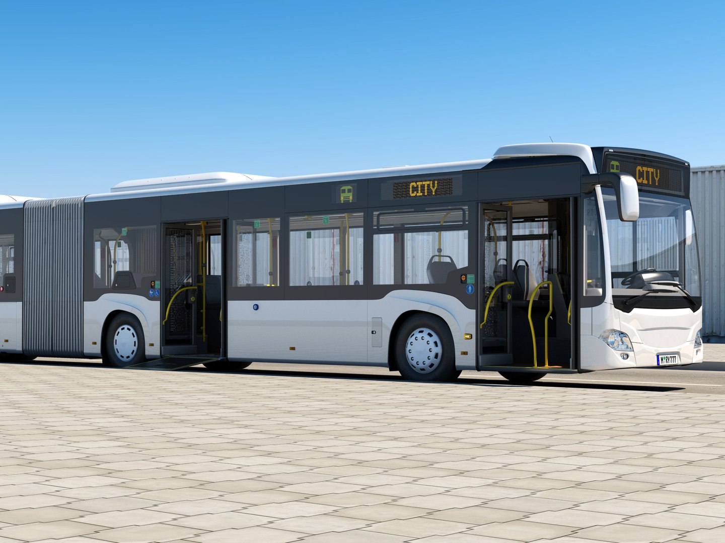 Articulated City Bus Model - TurboSquid 1475799