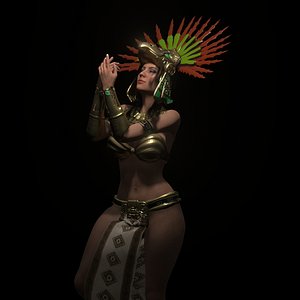 3D model Aztec Woman