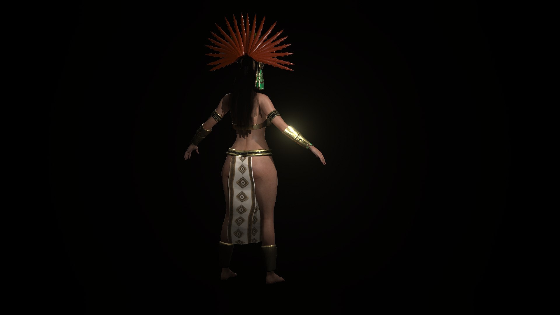 3D Model Aztec Woman - TurboSquid 2093206