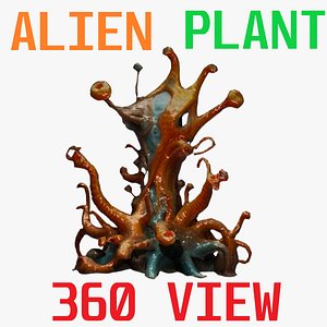 Alien Plant Game Ready 3D model