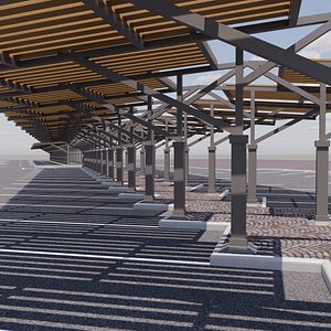 3D Outdoor Car Parking model