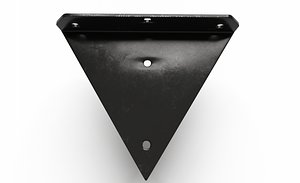 Industrial Steel Corner Shelf Bracket 3 color 3D model