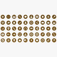 50 Universal Icons Illustration
