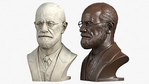 decorative bust sigmund freud 3d max