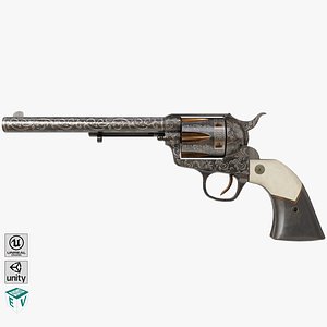 Aesthetic Revolver 03  Generic All PBR Unity UE Textures 3D
