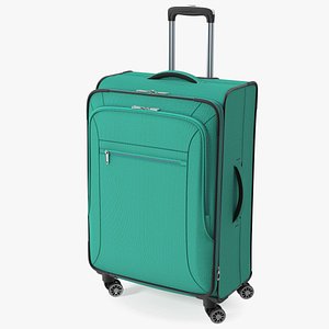 3D Softside Rolling Luggage Turquoise