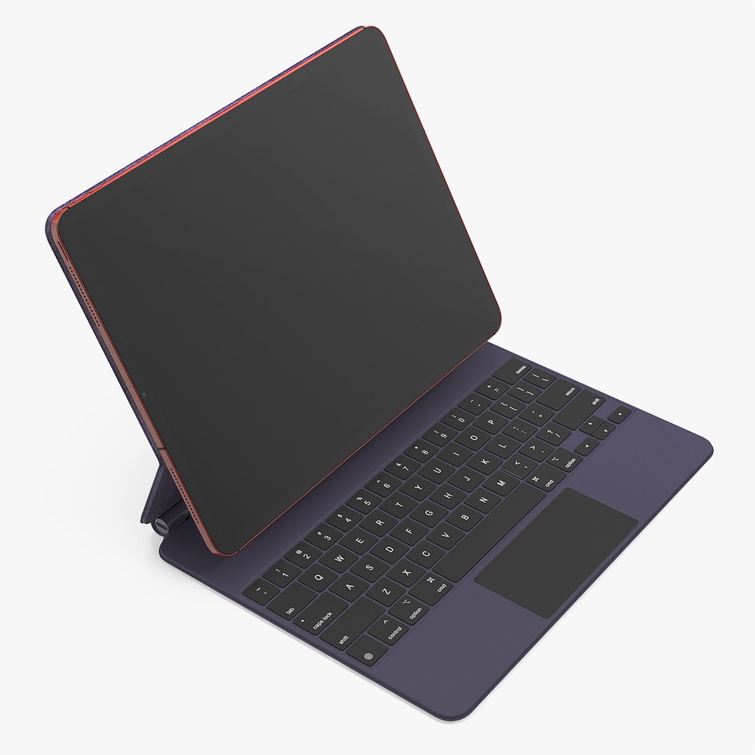 Multi Camera Tablet 12.9 inch with Keyboard 3D model preview