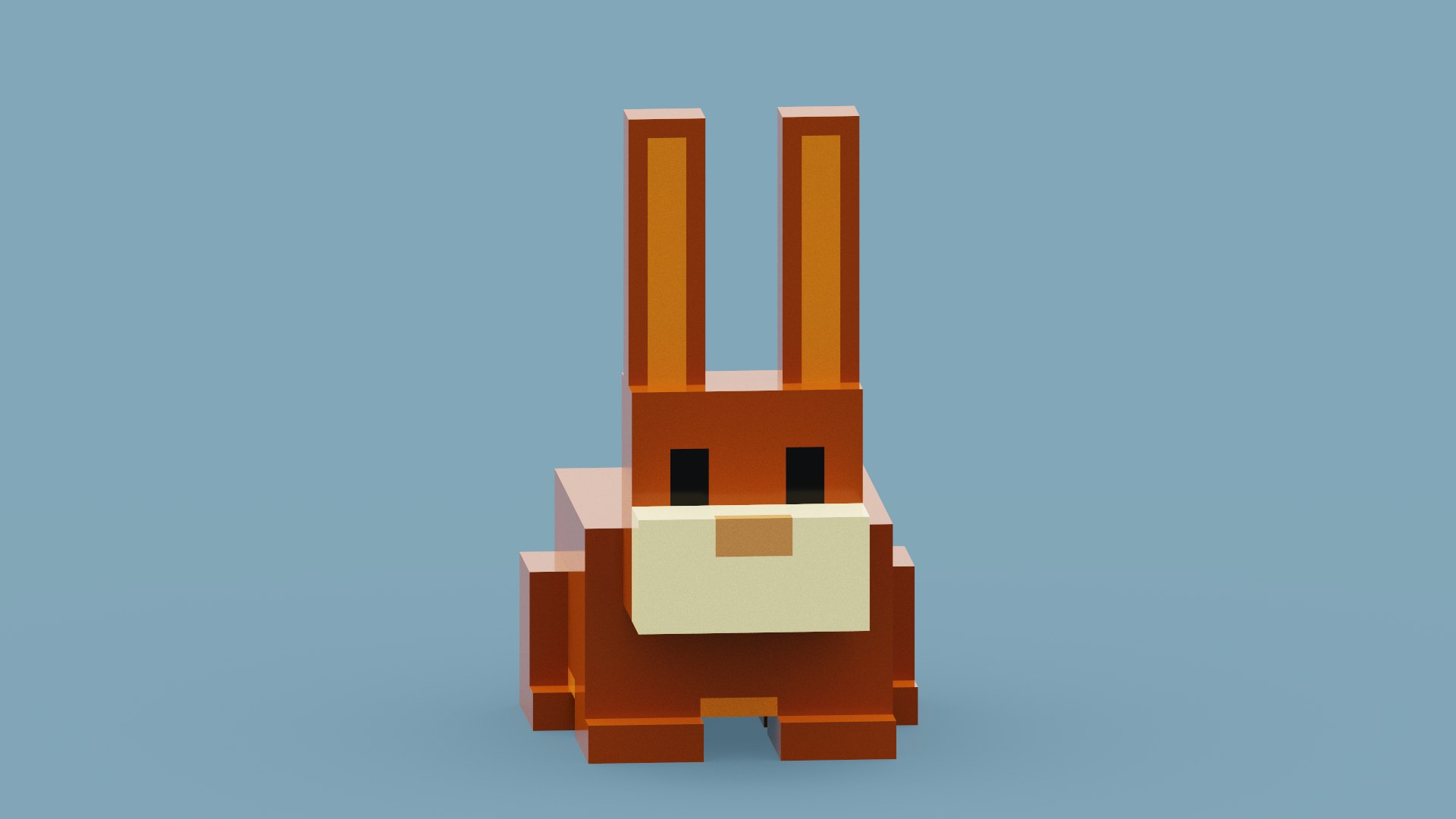 3D Model Voxel Brown Rabbit - TurboSquid 1979374